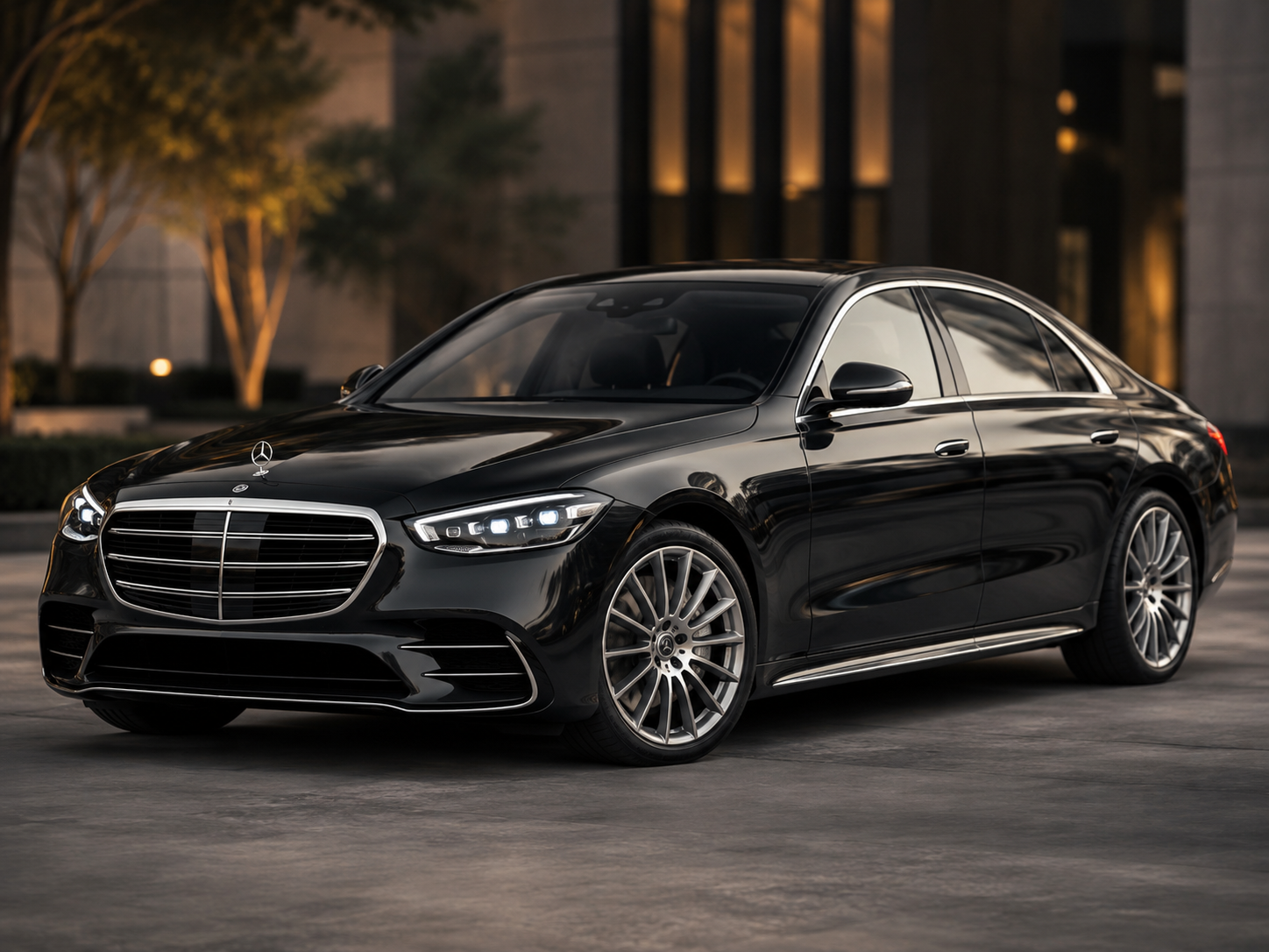 2026 Mercedes-Benz S-Class — black luxury sedan professional exterior