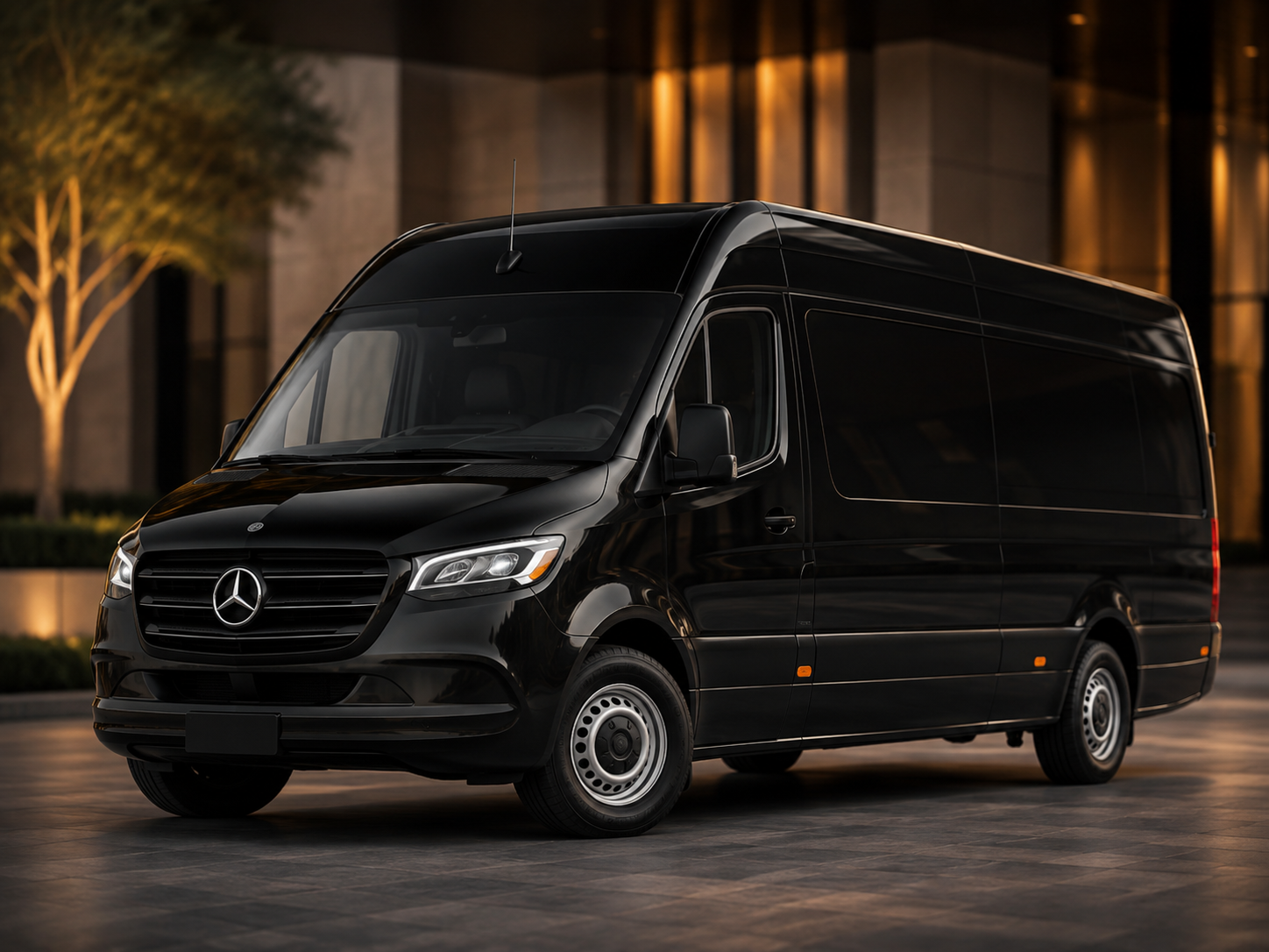 Mercedes-Benz Sprinter Executive Van — black luxury passenger van